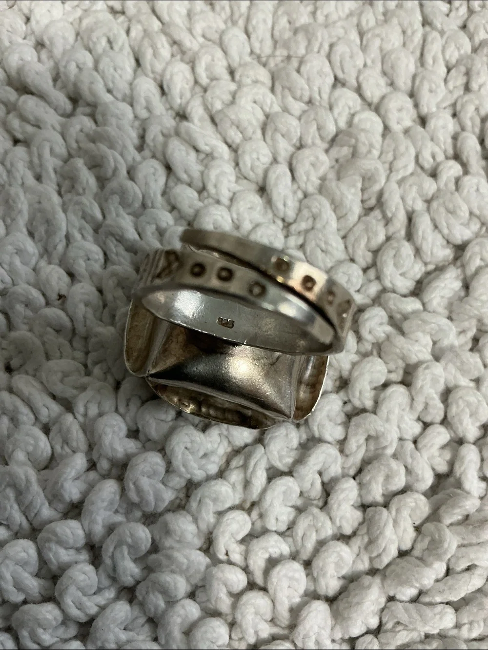Vintage 925 Rose Adjustable Size Statement Ring